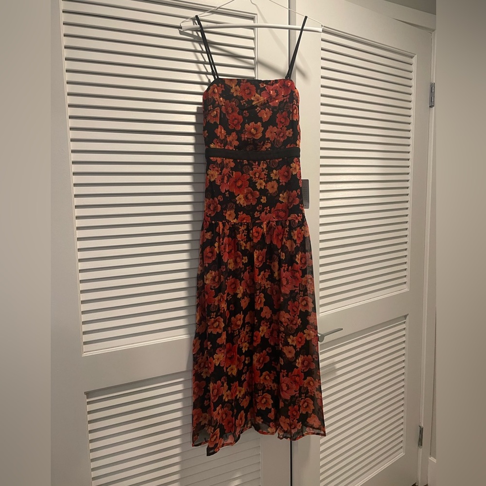 NSR lace eyelet spaghetti strap dress corset small NWT